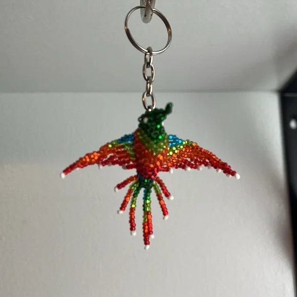 NEW Mexican Beaded hummingbird Keychain - Picture 4 of 6